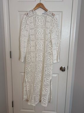 Zara Crocheted Cotton Dress